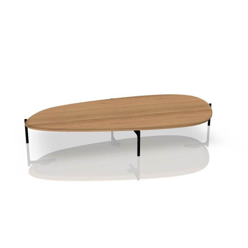 Walter Knoll - Beistelltisch Ishino Wood 159 T3 Platte Eiche Weiß Pigmentiert Geölt Gestell Schwarz Matt Pulverbeschichtet - 1