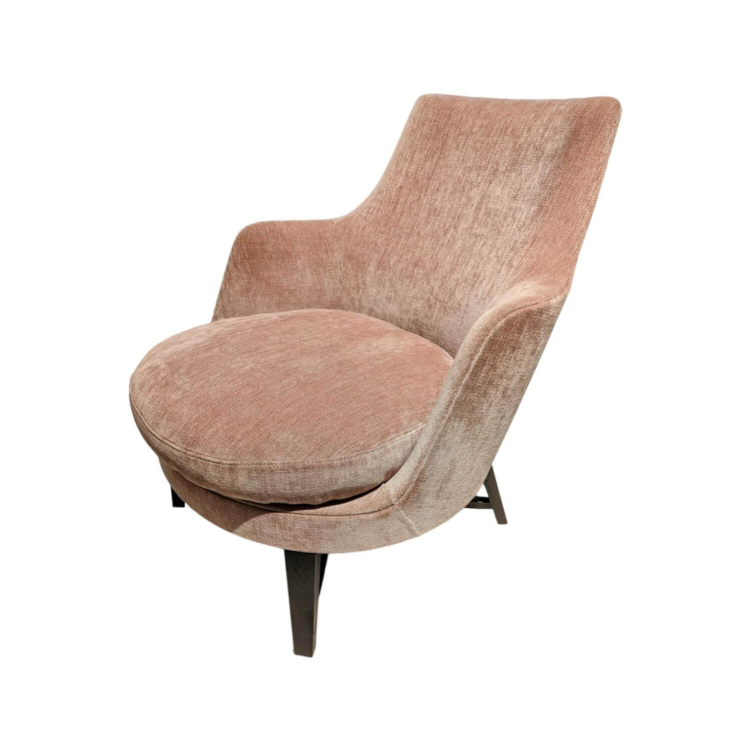 Flexform - Sessel Guscio Bezug Stoff Extra Esprit 1087 Rosa Holzgestell Schwarz - 1