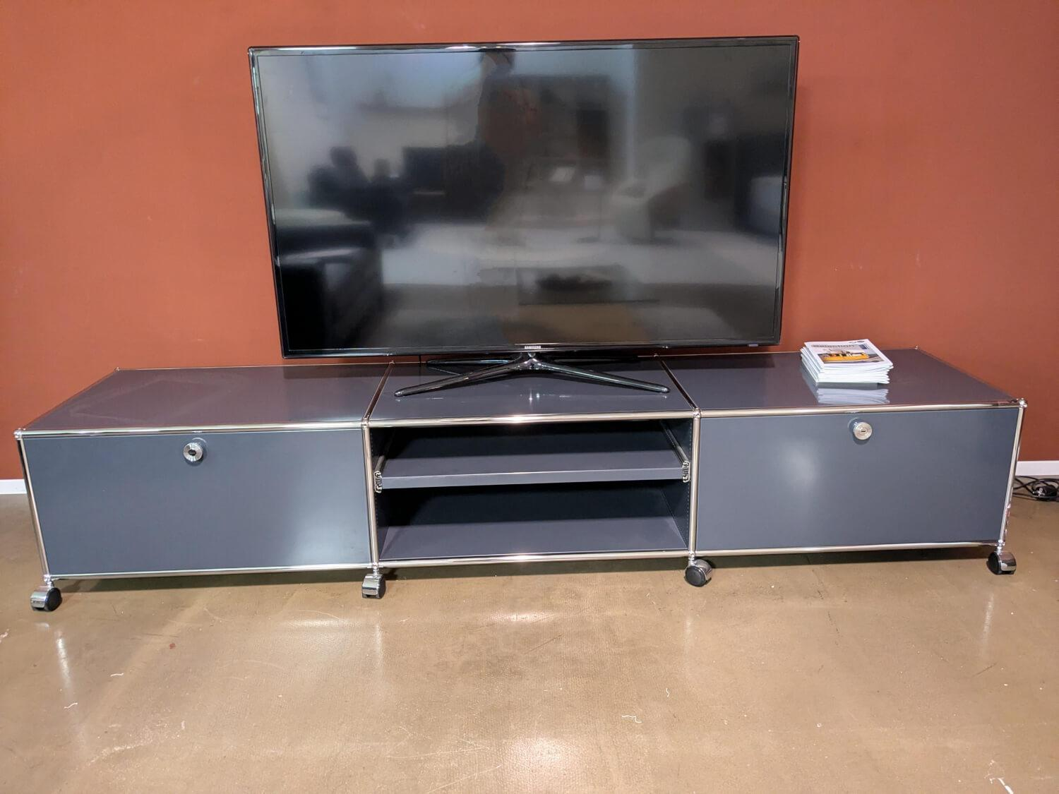 USM Haller - TV-Sideboard Metall Lack Anthrazitgrau - 7