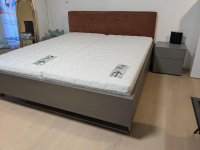 Musterring - Polsterbett Kara Frame Feinschliff Grigio Stoff Trend Cord 2 Rot ohne Lattenrost ohne Matratzen - 7