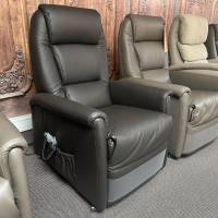 himolla - Ruhesessel 9773 Leder 75 Torro Braun Füße Rollen Schwarz Inklusive Aufstehhilfe - 3