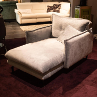 Benformato - Loveseat Lava Stoff 6903 Orsa Hellblau Blau Fuß Metall Schwarz Inklusive Kissen - 6