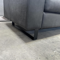 COR - Sofa Conseta Leder 423 Schwarz Gestell Metallkufen Schwarz Pulverbeschichtet Inklusive Kissen - 9