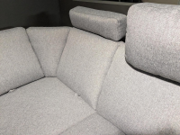 Musterring - Ecksofa MR 365 Stoff 2 Twice Grau Füße Verchromt mit Kopfstütze - 5