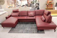 Polinova - Wohnlandschaft Leonore Leder Longlife 160 Vivre Barolo Rot - 2