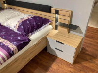 Natura - Doppelbett Scottsdale Wildeiche Soft Gebürstet Lack Samtgrau Grau Ohne Matratzen Lattenrost sowie Dekkoration - 6