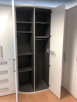 Nolte - Eckschrank Horizont 10 Polarweiß Innen Leinenoptik - 10