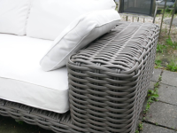 DEDON - Outdoor Sofa 3 Sitzer Paros Farbe Silt Mit Kissenset Dry+ Plush Farben Linen Off White Inklusive Rolle - 2