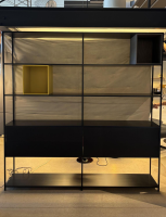 MDF Italia - Regal Minima 3.0 Holz Grau Matt Lasiert Gestell Aluminium Schwarz - 5