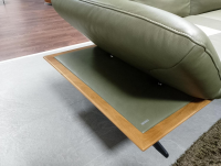 Koinor - Ecksofa Calmo 1 Leder B Bonito Canna Grün Massivholzrahmen Wildeiche Gestell Metallkufe Schwarz Pulverbeschichtet - 8