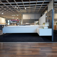Rietberger Möbelwerke - Bett Valea S71 69892 Lack R5 Brilliantgrau Hellgrau Weiß Kopfteil Dunkelgrau Inklusive Zubehör Inklusive Zubehör  Ohne Matratze Ohne Lattenrost - 3