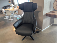 WK Wohnen - Sessel WK687 Bosso 7321 Leder Dino Schwarz mit motorischen Funktionen - 15