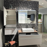 Nobilia - Badezimmer Flash 648 Lacklaminat Alpinweiß Hochglanz Inklusive Waschtisch Und Beleuchtung - 9