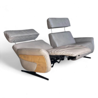 himolla - Sofa 4150 Cumuly Comfort Nappa Leder 22 Island Beige Soft Metallkufe Anthrazit Mit Elektrischer Verstellung - 3