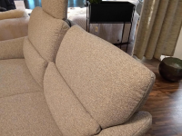 himolla - Sofa MS 1018 Stoff 20 Pura Simple Grau Metallkufe Anthrazit Mit Ausklappbaren Kopfteilen - 4