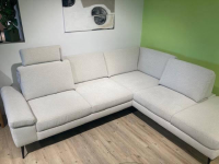 Natura - Ecksofa Houston Stoff 4 Carmen 01 Naturel Weiß Grau Gestell Metall Schwarz Pulverbeschichtet - 6