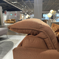 Mondo - Sofa Ensemble Sallin Stoff  Nevio Cognac Füße Schwarz - 3