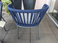 Fast - Outdoor table group Play dark blue powder-coated with lounge chair Ria - 2