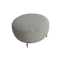 himolla - Hocker 8170 Stoff Jasmin Beige Grau Gestell Metall Schwarz - 4