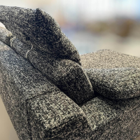 Bielefelder Werkstätten - Ecksofa Inspiration Stoff Arezzo CA1469/099 Schwarz Weiß Fuß Gleiter - 8