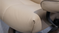 Stressless - Sessel David M Leder Batick Latte Beige Gestell Classic Holz Inklusive Hocker - 2