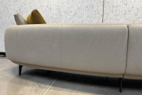 Walter Knoll - Sofa Maaru 850 Leder Elen 1218 Cosy Grey Beige Gestell Bronze Schwarz Matt Pulverbeschichtet Mit 5 Kissen - 8