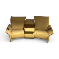 himolla - Sofa 4934 Cumuly Trapezsofa Leder Longlife Rustika Nebel Beige Mit Relaxfunktion Und Ablage - 5