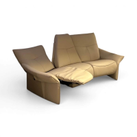 himolla - Sofa 4934 Cumuly Trapezsofa Leder Longlife Rustika Nebel Beige Mit Relaxfunktion Und Ablage - 4