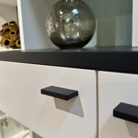 Gwinner - Wohnwand LS 561220 PG1 Lack Seidenmatt Weiß Und Anthrazit Inklusive LED-Beleuchtung - 3