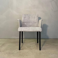 Walter Knoll - Stuhl Liz Wood 1321 Stoff Glint Ash Grau Gestell Eiche Schwarz Geflammt Geölt Inklusive Kunststoffgleiter - 8