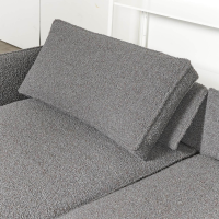 IP Design - Sofa mit Longchair Cube Air Stoff Cooper BW1779-191 Grau - 7
