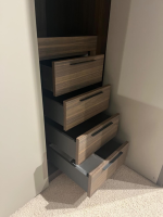 Novamobili - Kleiderschrank Night Collection 2022 Front Lack 331 Visone Matt Korpus 72 Noce Mit Beleuchtung - 3