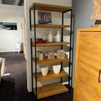 Natura - Regal Farmingdale Oberfläche Holz Eiche Gestell Metall Schwarz - 4