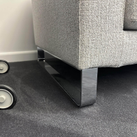 IP Design - Sofa Jon Edwards Stoff Alice IP1750-171 Grau Metallkufe Glanz Chrom - 5