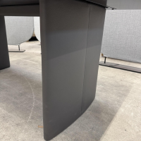 COR - Esstisch Ipa 3222 Platte Stein Tauern Grün Geschliffen Gestell Leder 174 Tabak Braun Grau - 2