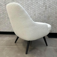 Walter Knoll - Sessel 375 10 Stoff Sonderstoff Creme Weiß Beige Gestell Massivholz Eiche Schwarz Geflammt Geölt - 3