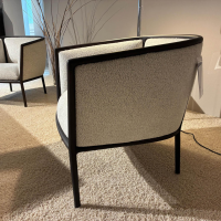 Molteni & C - 2er-Set Sessel Margou Stoff WG411 BI Carta Grau Beige Gestell Eukalyptus Schwarz - 8