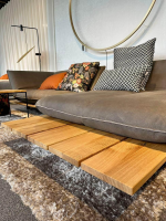 Bullfrog - Ecksofa Akito Leder Rhino Elefant 2399 63 Braun Grau Plattform Wildeiche Füße Stahl Schwarz Pulverbeschichtet - 4