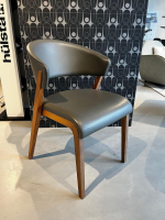 Hülsta - 2er-Set S500 5125 Leder Grau Füße Nussbaum - 3