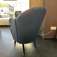 Brühl - Sessel Floret 65801 Leder 5423 060 Blau Gestell Flachstahl Schwarz - 3