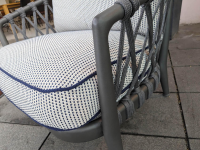 B&B Italia - Outdoorsessel Erica Stoff Elisir 820 Blau Creme - 6