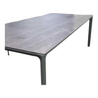 Gloster - Tisch Carver Outdoor Tischplatte Ceramic Nero Meteor Dunkelgrau Gestell Pulverbeschichtetes Aluminium Meteor Anthrazit - 5