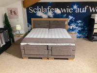 Delux Production OÜ - Boxspringbett Taara Stoff Rebel 12 Taupe mit Verstellfunktionen - 3