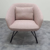 himolla - Sessel 7190 31K11 Stoff 24 Crumble Crocus Rosa Melliert Gestell Metall Anthrazit Pulverbeschichtet Inkl. Kissen - 4