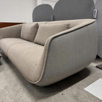 COR - Sofa Nook 36311 Innen Stoff 10121 Lehm Grau Außen Stoff 8231 Taupe Grau Beige Mit Rückenkissen Und Hocker - 2