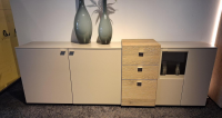 Venjakob - Sideboard Cosmo Lack Sand Matt Weiß Beige Und Eiche Rustico Stone Inklusive LED Beleuchtung - 2
