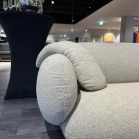 Leolux - Sofa Pulla A R16 B20 Stoff Hell Braun Füße Epoxy Charcoal Matt Schwarz - 3