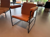 Brühl - Sessel Grace Leder Pearl 5707 0045 Cognac Braun Gestell Schwarz Pulverbeschichtet Mit Armlehnpolster - 4