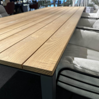Janua - Outdoortisch S600 Platte Akazie Gestell Schiefergrau Schwarz Pulverbeschichtet - 8