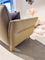 Hülsta - Ecksofa hs.430 Stoff 024-22 Grau Beige ohne Dekokissen - 6